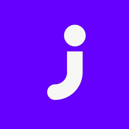 Jorvi app icon, white j on a violet field